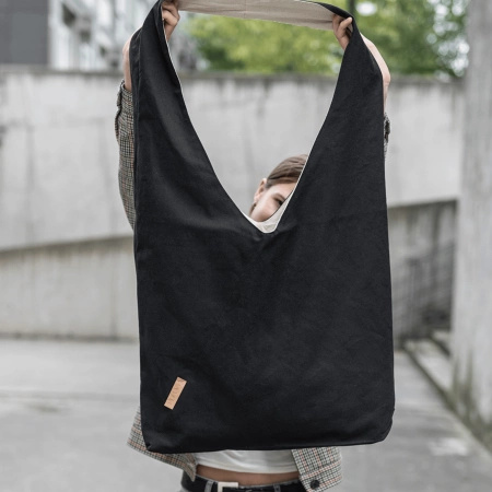 Torba dwustronna, organiczna, oversize - No 3 Czerń/biel