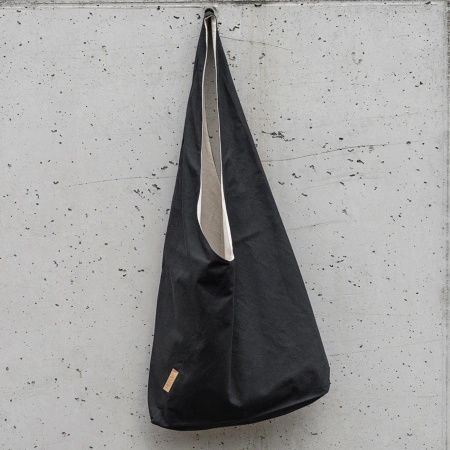 Torba dwustronna, organiczna, oversize - No 3 Czerń/biel