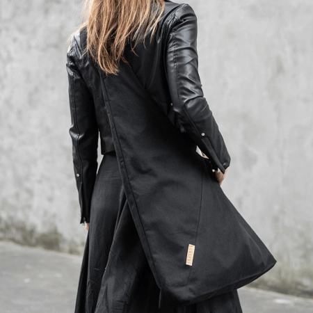 Torba dwustronna, organiczna, oversize - No 3 Czerń/biel