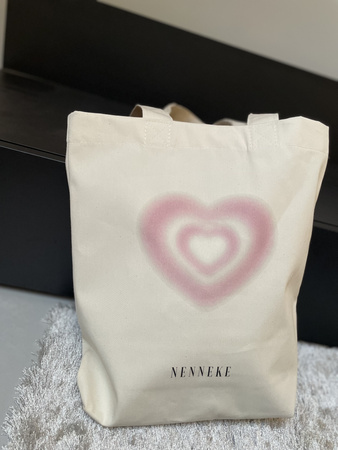 Torba bawełniana z nadrukiem serc 'Charm I'