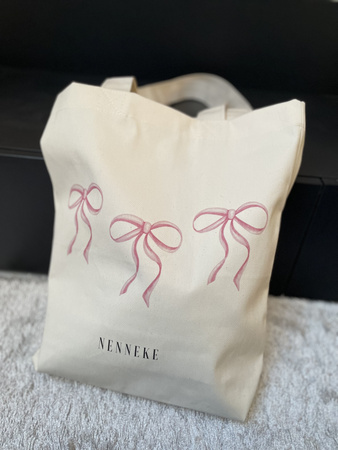 Torba bawełniana z nadrukiem kokardy 'Charm II'